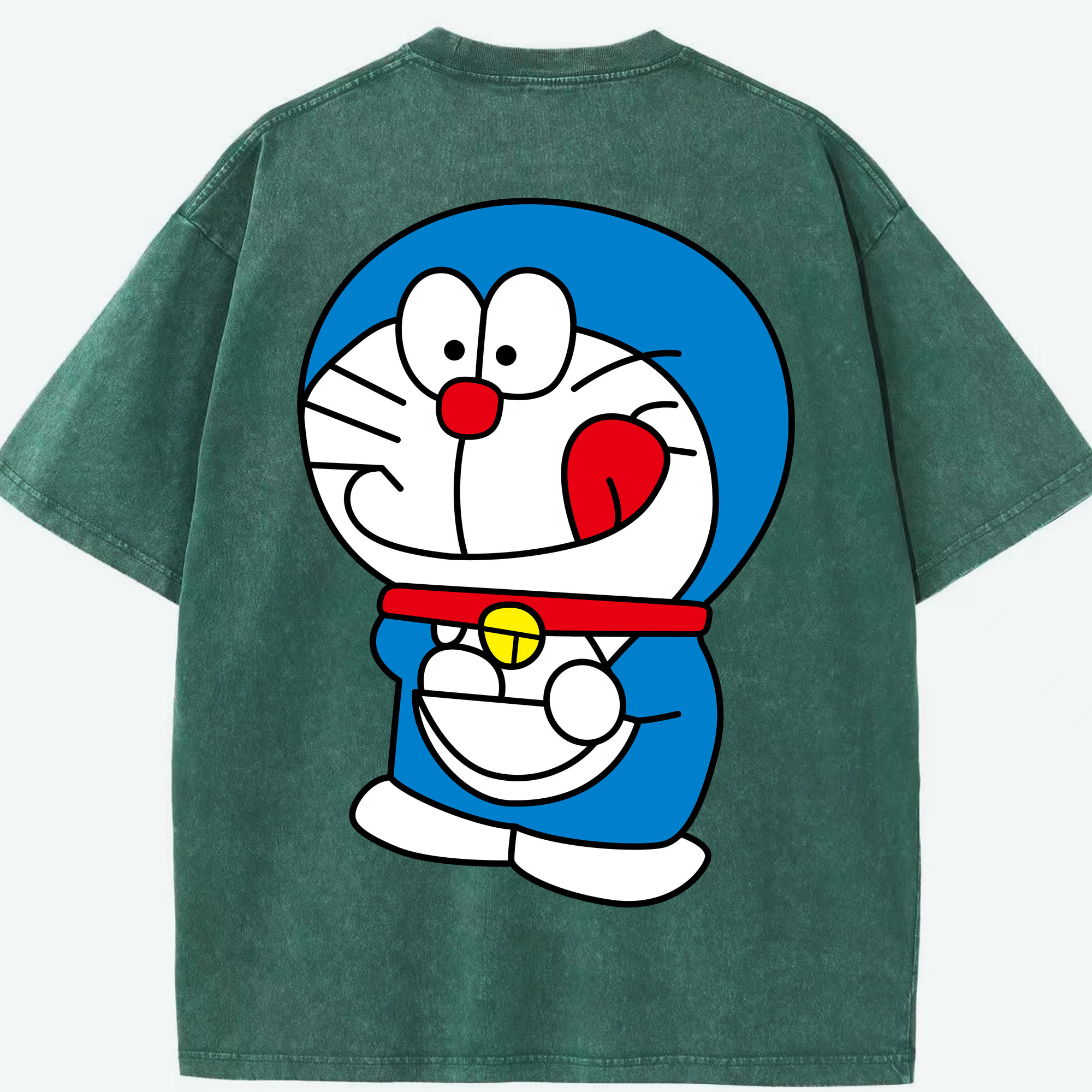（画像用） ドラえもん Doraemon 綿100% ヴィンテージ風 半袖Tシャツ（背面プリント）